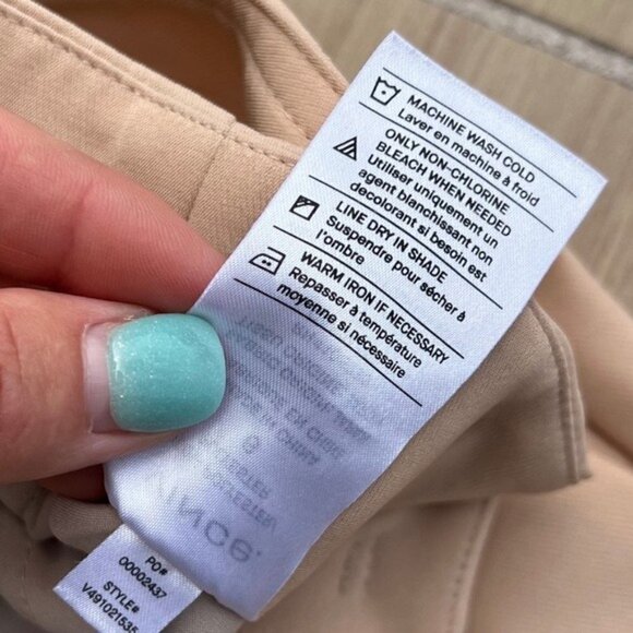 Vince High Rise Belted Paper Bag Shorts Size 6 Praline Beige - Picture 10 of 13